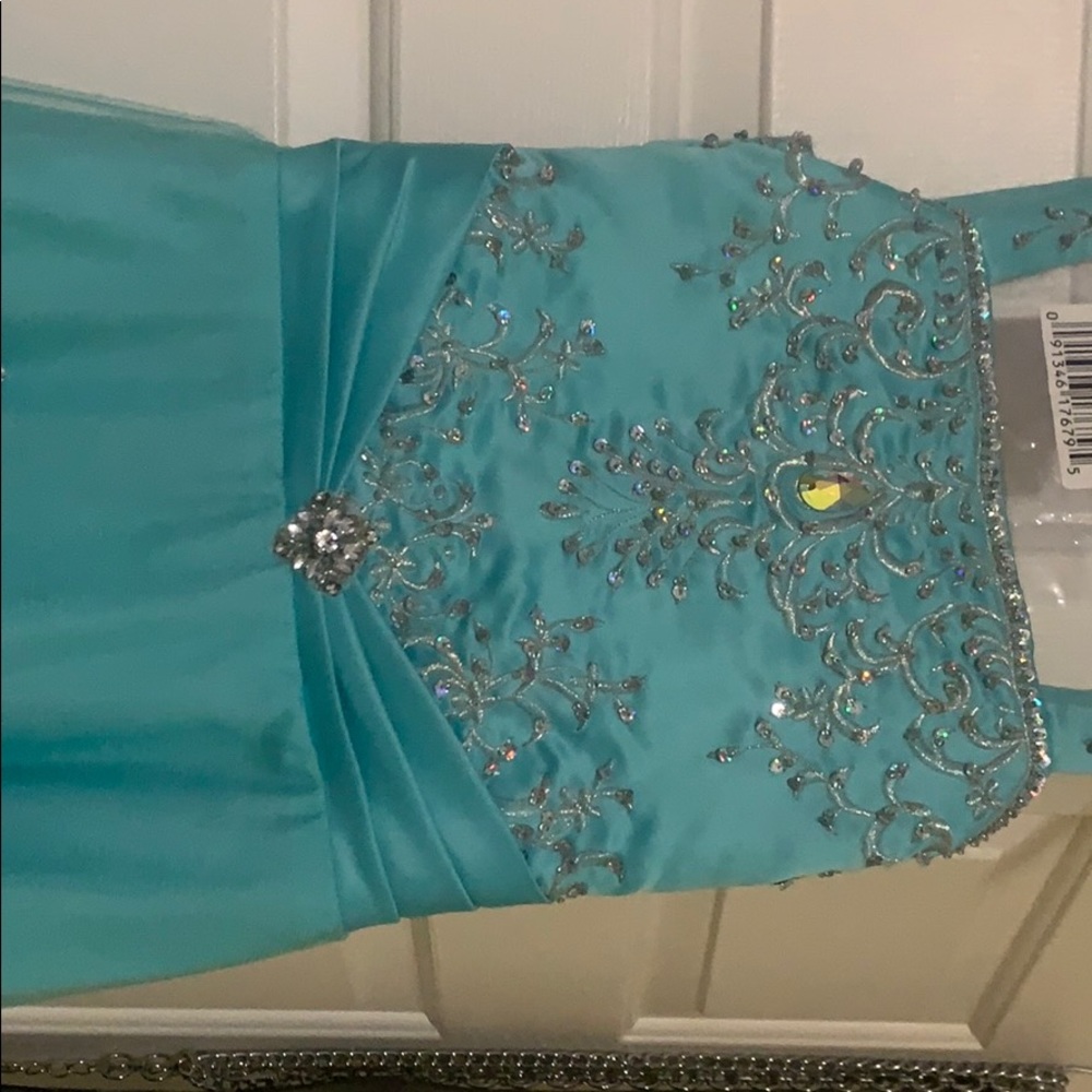 Aqua blue dress